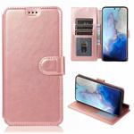 For Samsung Galaxy S20 Calf Texture Magnetic Buckle Horizontal Flip Leather Case with Holder & Card Slots & Wallet & Photo Frame(Rose Gold)