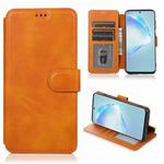 For Samsung Galaxy S20 Plus Calf Texture Magnetic Buckle Horizontal Flip Leather Case with Holder & Card Slots & Wallet & Photo Frame(Khaki)