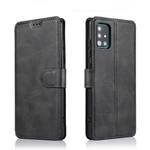 For Samsung Galaxy A51 Calf Texture Magnetic Buckle Horizontal Flip Leather Case with Holder & Card Slots & Wallet & Photo Frame(Black)