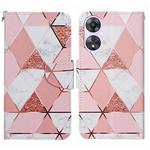 For OPPO A58 4G Colored Drawing Pattern Leather Phone Case(Marble)