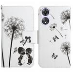 For OPPO A58 4G Colored Drawing Pattern Leather Phone Case(Dandelion)