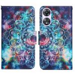 For OPPO A78 4G Colored Drawing Pattern Leather Phone Case(Star Mandala)