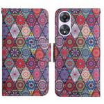 For OPPO A78 4G Colored Drawing Pattern Leather Phone Case(Diamond Kaleidoscope)