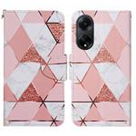 For OPPO A98 Colored Drawing Pattern Leather Phone Case(Marble)