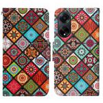 For OPPO A98 Colored Drawing Pattern Leather Phone Case(Ethnic Style)