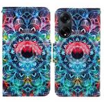 For OPPO A98 Colored Drawing Pattern Leather Phone Case(Mandala)