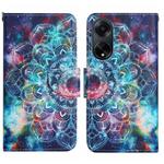 For OPPO A98 Colored Drawing Pattern Leather Phone Case(Star Mandala)