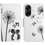 For OPPO A98 Colored Drawing Pattern Leather Phone Case(Dandelion)