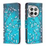 For OnePlus 12 5G Drawing Pattern Leather Phone Case(Plum Blossom)