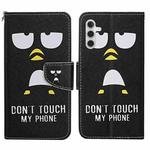 For Samsung Galaxy A05S Colored Drawing Pattern Leather Phone Case(Penguin)