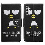 For Samsung Galaxy S24+ 5G Colored Drawing Pattern Leather Phone Case(Penguin)