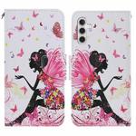 For Samsung Galaxy S24+ 5G Colored Drawing Pattern Leather Phone Case(Dancing Girl)