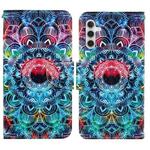 For Samsung Galaxy S24+ 5G Colored Drawing Pattern Leather Phone Case(Mandala)