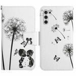 For Samsung Galaxy S24+ 5G Colored Drawing Pattern Leather Phone Case(Dandelion)