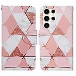 For Samsung Galaxy S24 Ultra 5G Colored Drawing Pattern Leather Phone Case(Marble)