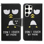 For Samsung Galaxy S24 Ultra 5G Colored Drawing Pattern Leather Phone Case(Penguin)