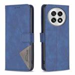 For OnePlus 13 BF05 Magnetic Buckle Rhombus Texture Leather Phone Case(Blue)