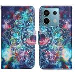 For Xiaomi Redmi Note 13 Pro 5G Colored Drawing Pattern Leather Phone Case(Star Mandala)