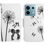 For Xiaomi Redmi Note 13 Pro 5G Colored Drawing Pattern Leather Phone Case(Dandelion)