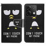 For Xiaomi Redmi Note 13 Colored Drawing Pattern Leather Phone Case(Penguin)