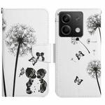 For Xiaomi Redmi Note 13 Colored Drawing Pattern Leather Phone Case(Dandelion)