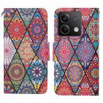 For Xiaomi Redmi Note 13 Colored Drawing Pattern Leather Phone Case(Diamond Totem)