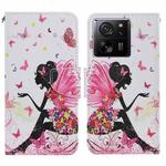 For Xiaomi Redmi 13T Colored Drawing Pattern Leather Phone Case(Dancing Girl)