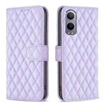 For OnePlus Nord CE4 Lite Global Diamond Lattice Wallet Flip Leather Phone Case(Purple)