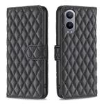 For OnePlus Nord CE4 Lite Global Diamond Lattice Wallet Flip Leather Phone Case(Black)