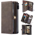 For iPhone 8 Plus / 7 Plus CaseMe 018 Detachable Multi-functional Horizontal Flip Leather Case with Card Slot & Holder & Zipper Wallet & Photo Frame(Brown)