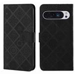 For Google Pixel 9 Pro XL Ethnic Style Embossed Pattern Leather Phone Case(Black)