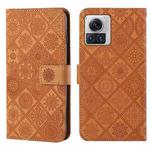 For Motorola Moto X30 Pro Ethnic Style Embossed Pattern Leather Phone Case(Brown)