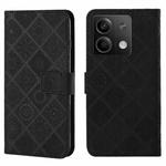 For Xiaomi Redmi Note 13 Ethnic Style Embossed Pattern Leather Phone Case(Black)