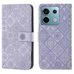 For Xiaomi Redmi Note 13 Pro 5G Ethnic Style Embossed Pattern Leather Phone Case(Purple)