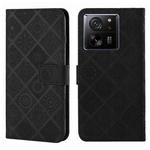 For Xiaomi 13T Ethnic Style Embossed Pattern Leather Phone Case(Black)