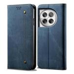 For OnePlus 12 Denim Texture Casual Style Horizontal Flip Leather Case(Blue)