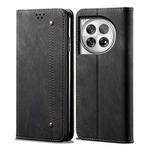 For OnePlus Ace 3 Denim Texture Casual Style Horizontal Flip Leather Case(Black)