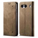 For OnePlus Nord 4 Denim Texture Casual Style Horizontal Flip Leather Case(Khaki)