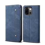 For OnePlus 13T Denim Texture Casual Style Horizontal Flip Leather Case(Blue)