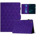 For iPad 10.2 2021 / 2020 / 10.5 2019 Diamond Texture Embossed Leather Smart Tablet Case(Purple)