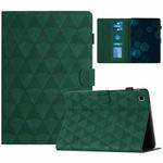 For iPad 10.2 2021 / 2020 / 10.5 2019 Diamond Texture Embossed Leather Smart Tablet Case(Green)