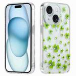 For iPhone 15 Plus Electroplated Symphony Phone Case(Four-leaf-clover)