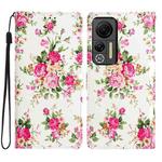 For Ulefone Note 14 Colored Drawing Leather Phone Case(Peonies)