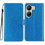 For Xiaomi Redmi 13C Glitter Powder Flip Leather Phone Case(Blue)