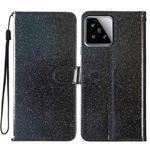 For Xiaomi 15 Glitter Powder Flip Leather Phone Case(Black)