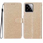 For Xiaomi 15 Glitter Powder Flip Leather Phone Case(Gold)