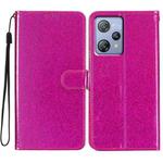 For Blackview A53 Pro Glitter Powder Flip Leather Phone Case(Rose Red)