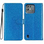 For Blackview A55 Pro Glitter Powder Flip Leather Phone Case(Blue)