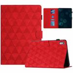 For Lenovo Tab M9 Diamond Texture Embossed Leather Smart Tablet Case(Red)