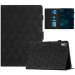 For Lenovo Tab M9 Diamond Texture Embossed Leather Smart Tablet Case(Black)